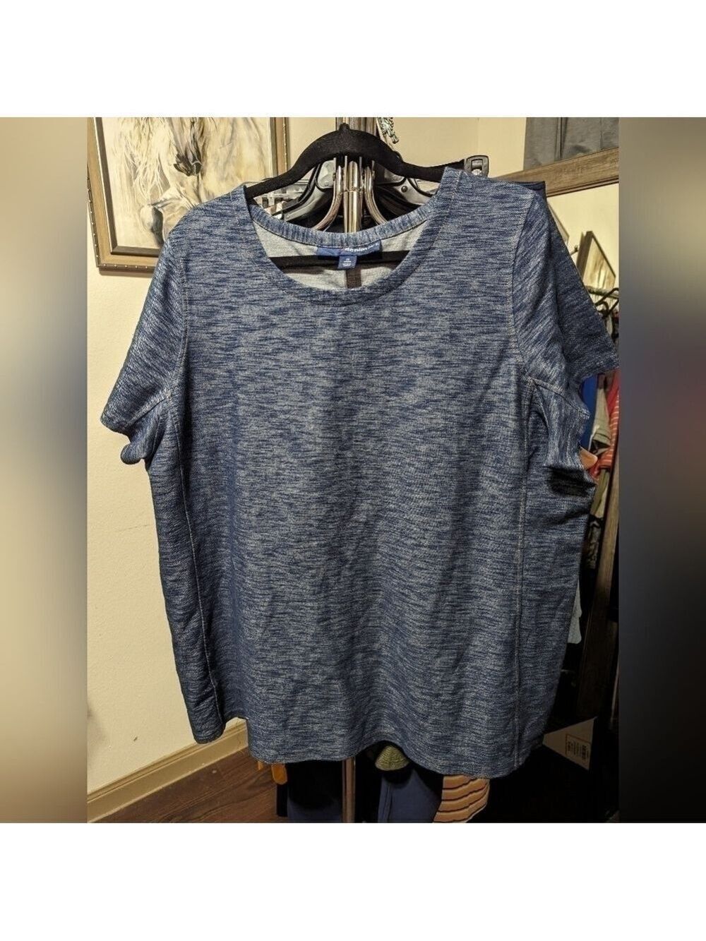 Denim 24/7 Short Sleeve Top 1X 22/24 EUC
